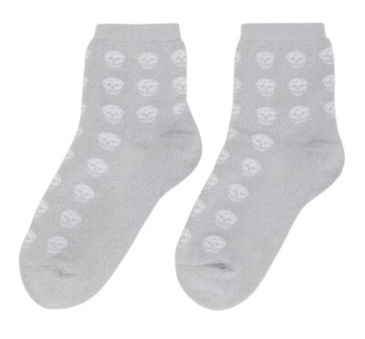 Original Alexander McQUEEN Socken Gr. L silber Fußlänge 22-24cm NEU OVP