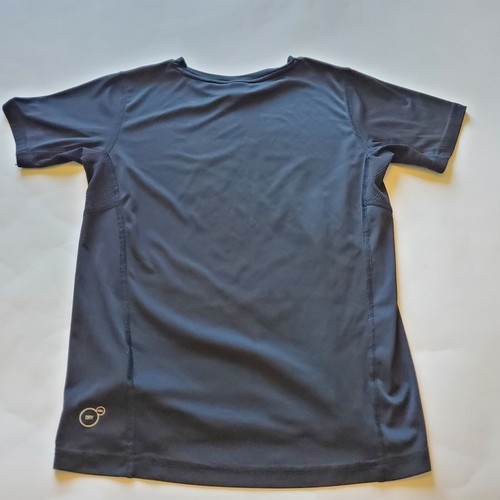 Puma Kids Dry Cell Black Tshirt Blue Logo Youth Medium (Slim fit 6-8) Short Slv - Picture 5 of 6