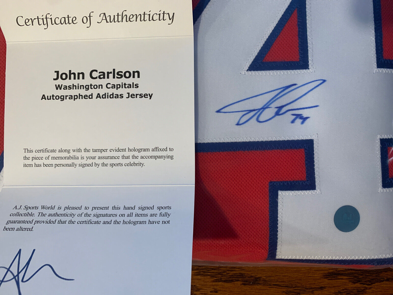 John Carlson Washington Capitals Signed Alt Navy Adidas Jersey –  CollectibleXchange