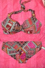 Victoria Secret Bikini Swim Set Unforgettable PushUp Top 34C Bottom S Warm Patch