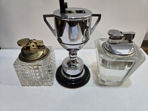 Lot Of 3 Vintage Table Lighters 7217/8 - Picture 7 of 8