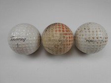 3 Used Vintage golf balls: MacGregor Tourney, Power/Plus, Flying Eagle