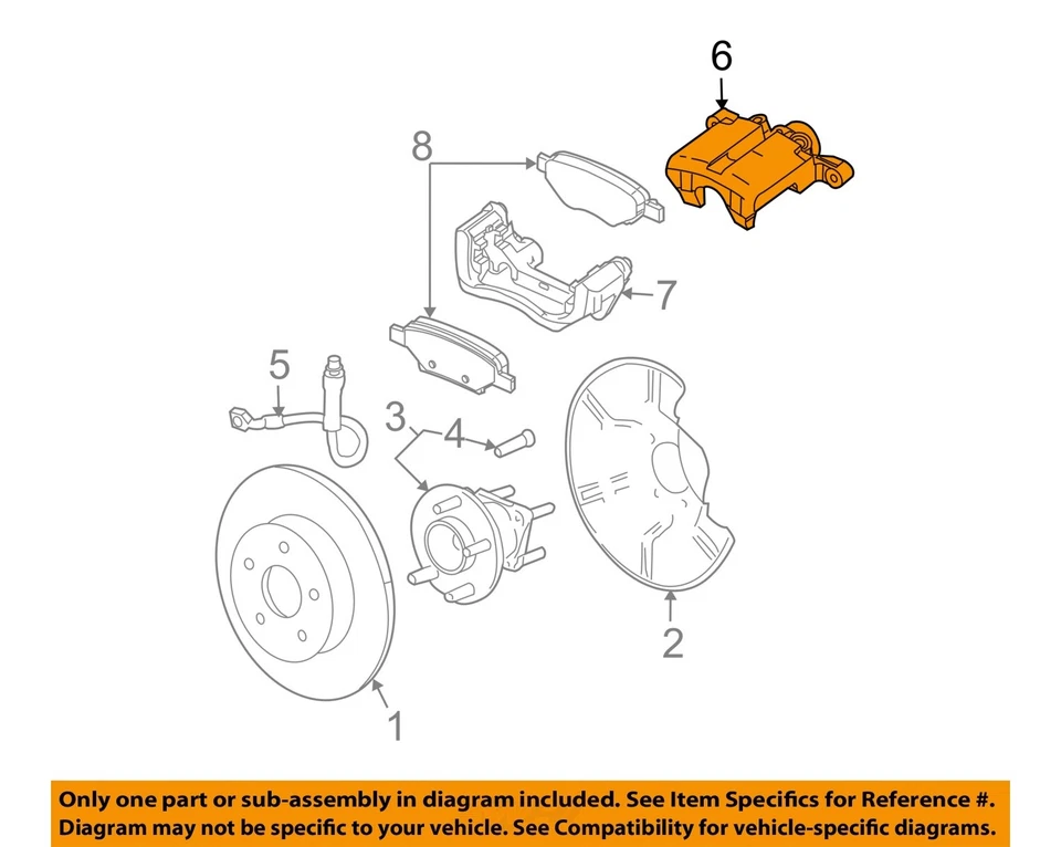 Par de pinça de freio traseira Chevrolet Cobalt 2009 2010 fabricante de equipamento original - Imagem 3 de 4