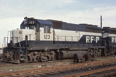 Duplicate  Train Slide R.F. & P  GP-40  #123 04/1970 Alexandria Virginia