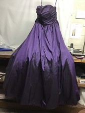 Mori Lee Prom Party Formal Dress Short Sequined Tulle Size 13 Purple Black V127