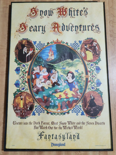 Rare Snow White's Scary Adventures Disneyland Park Poster Disney 1983 12" x 18" - Picture 1 of 6