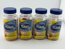 4 New TUMS Gas Relief Chewable Tablets Lemon & Strawberry, 28 ct each Exp 11/26
