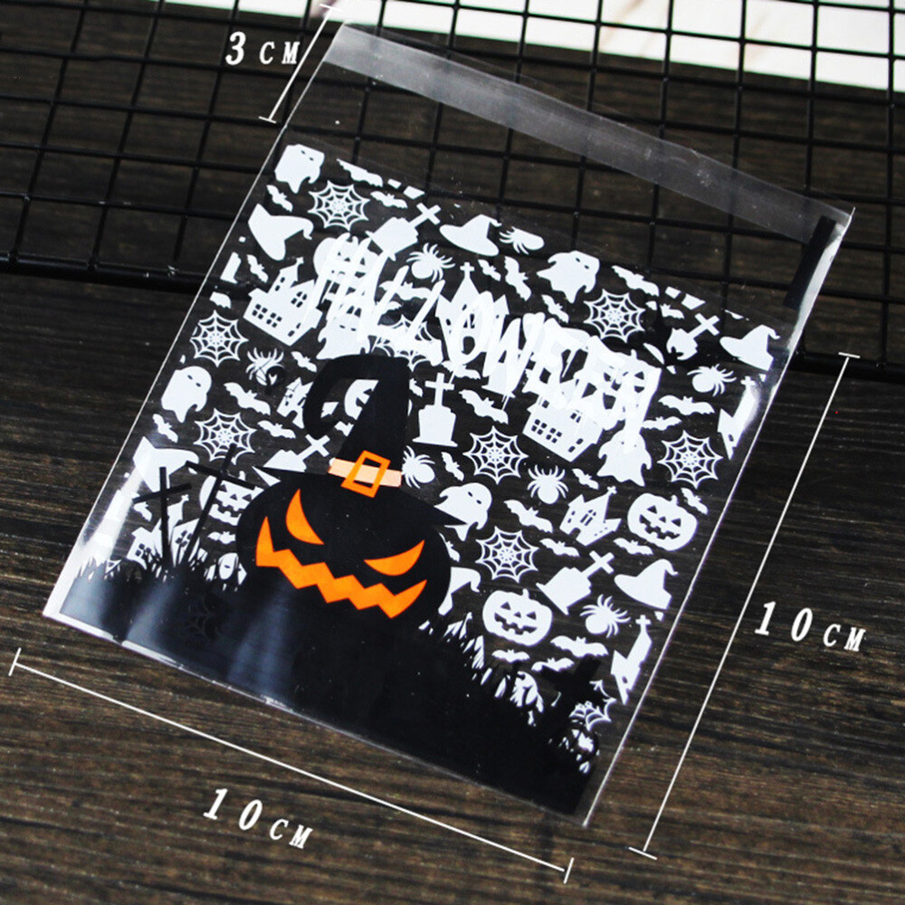 400 Pcs Halloween Cellophane Bags Cellophane Treat Bags Plastic Candy