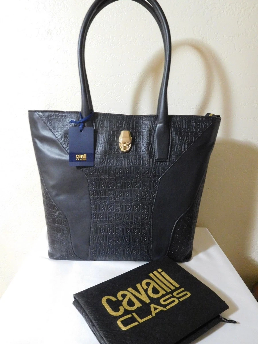 New Cavalli Class by Roberto Cavalli Monogram Embossed Leather