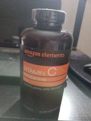Amazon Elements Vegan Vitamin C Tablets 1000mg 300 Tablets BB 02/2025