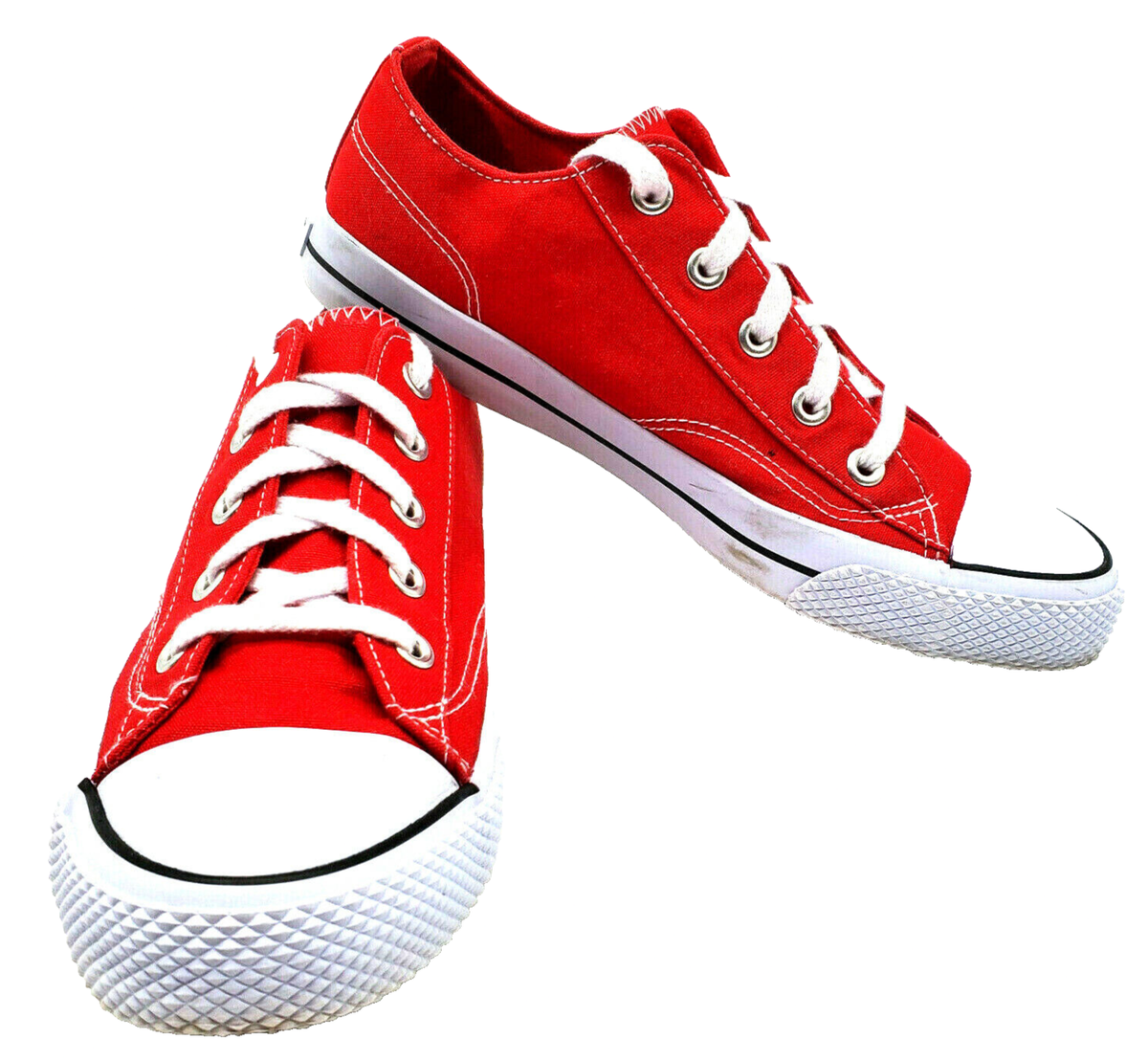 AIRWALK~Women US Retro Style Red Canvas Lace Up Low