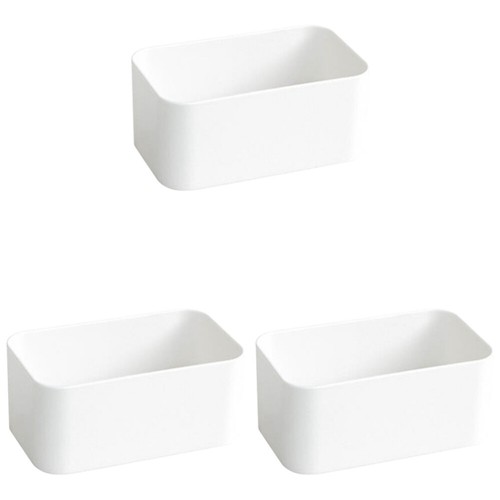 3 Pcs Wandregal Weiß Selbstklebend Aufbewahrungskiste Kleinteilehalter - Bild 2 von 11