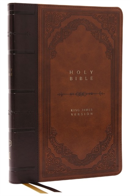 KJV Holy Bible: Giant Print Thinline Bible, Brown Leathersoft, Red Letter,