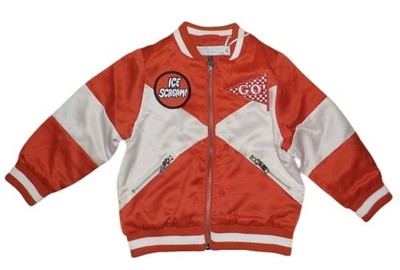 Stella McCartney Kids Girls Jacket Shiny Red Willow Bomber Wish You Were Here 2T