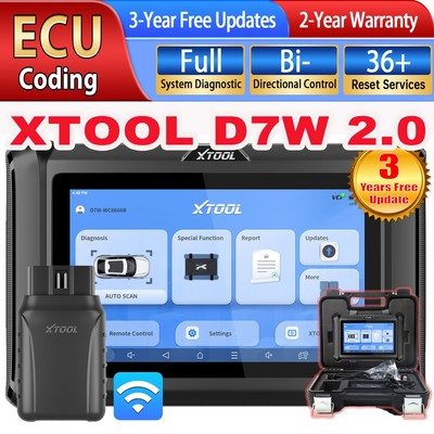 XTOOL D7W OBDII Scanner Bidirectional Control Full System Diagnostic Tool Coding