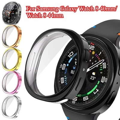 For Samsung Galaxy Watch 8 40mm/44mm Soft TPU Case Full Protector Screen Cover