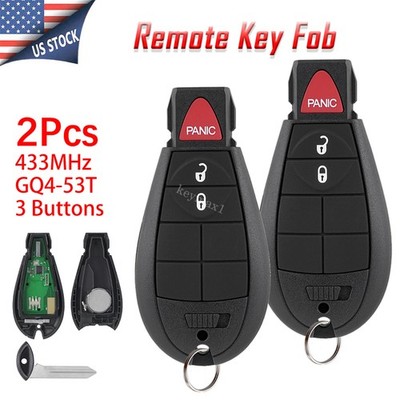 2 For 2014 2015 2016 2017 2018 Jeep Cherokee Remote Control Car Key Fob 3 Button