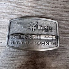 Vintage Halliburton Services P.T.T.S. Packer Belt Buckle Oilfield Downhole Tool