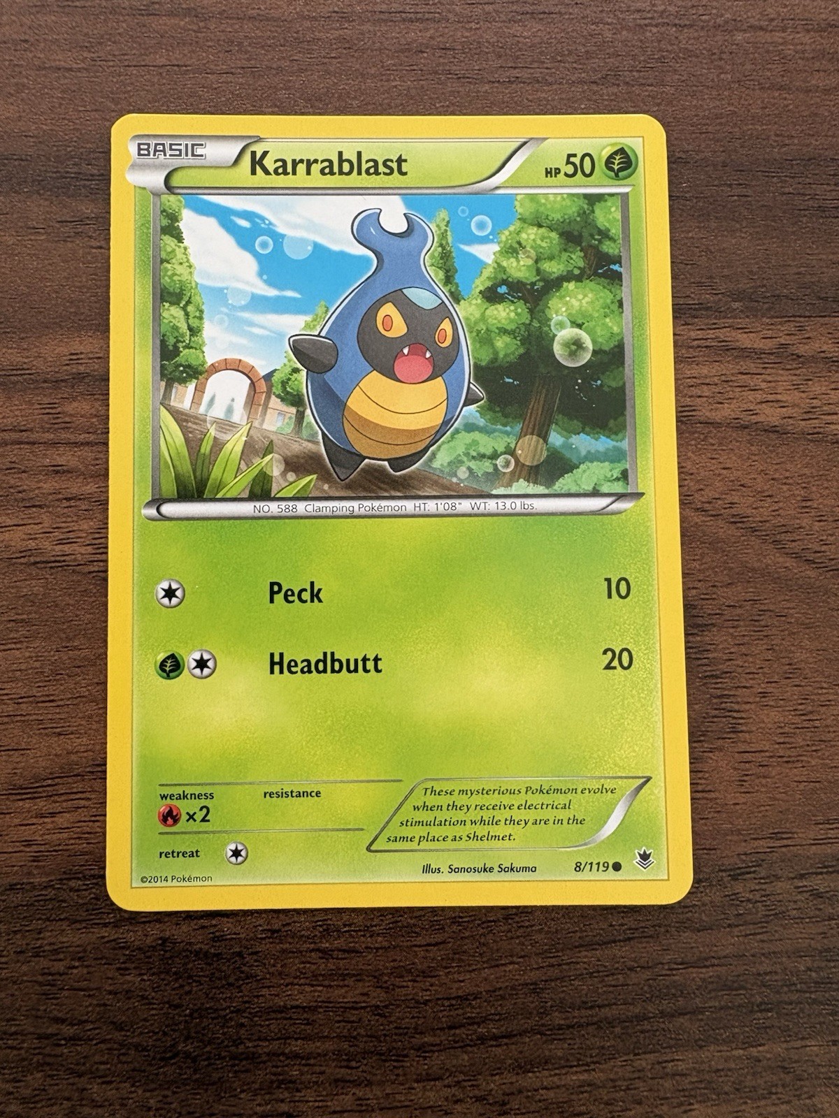 Pokémon Karrablast 8/119 XY - Phantom Forces Pokemon NM