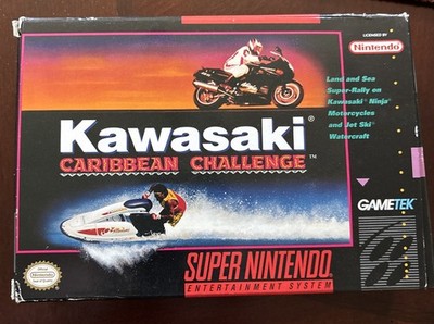 Kawasaki Caribbean Challenge SNES Super Nintendo CIB w/poster & Instructions