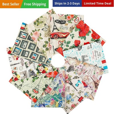 25 Options- 100% Cotton Quilting Fabric Bundles 10pcs Fat Quarters 18 x21 -Me...