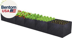 12X2X1Ft Lit de jardin surélevé en tissu - Boîte de planteur extérieur Patio de tissu non tissé P