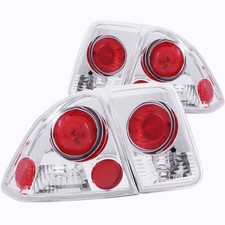 Anzo 221047 Tail Light Assembly For 2001-2005 Honda Civic Clear Lens Chrome