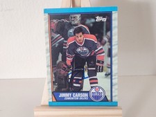 1989 Topps Jimmy Carson Edmonton Oilers Autographed Card #127