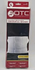 Large OTC Multiple Use Elastic Abdominal Binder White Large 2518