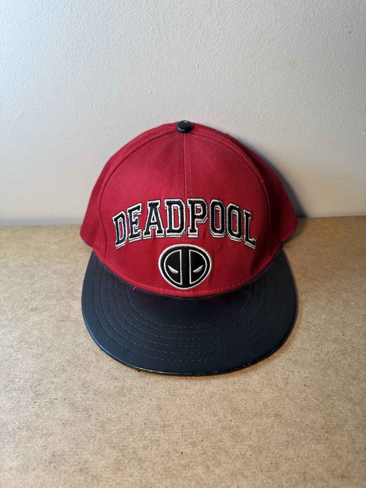 Deadpool Snapback Adjustable Hat Cap Red Black Ma… - image 1