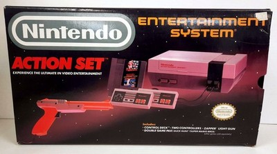 Empty Console Box Nintendo Entertainment System NES 1988 Action Set Authentic