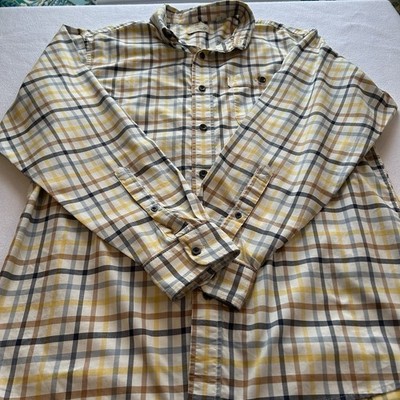 EUC Bob Timberlake LARGE Cotton Plaid Button Down