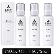 Korean Men Sunscreen SPF 50 PA    Brightening  Moisturizing  2oz  3 Pack 