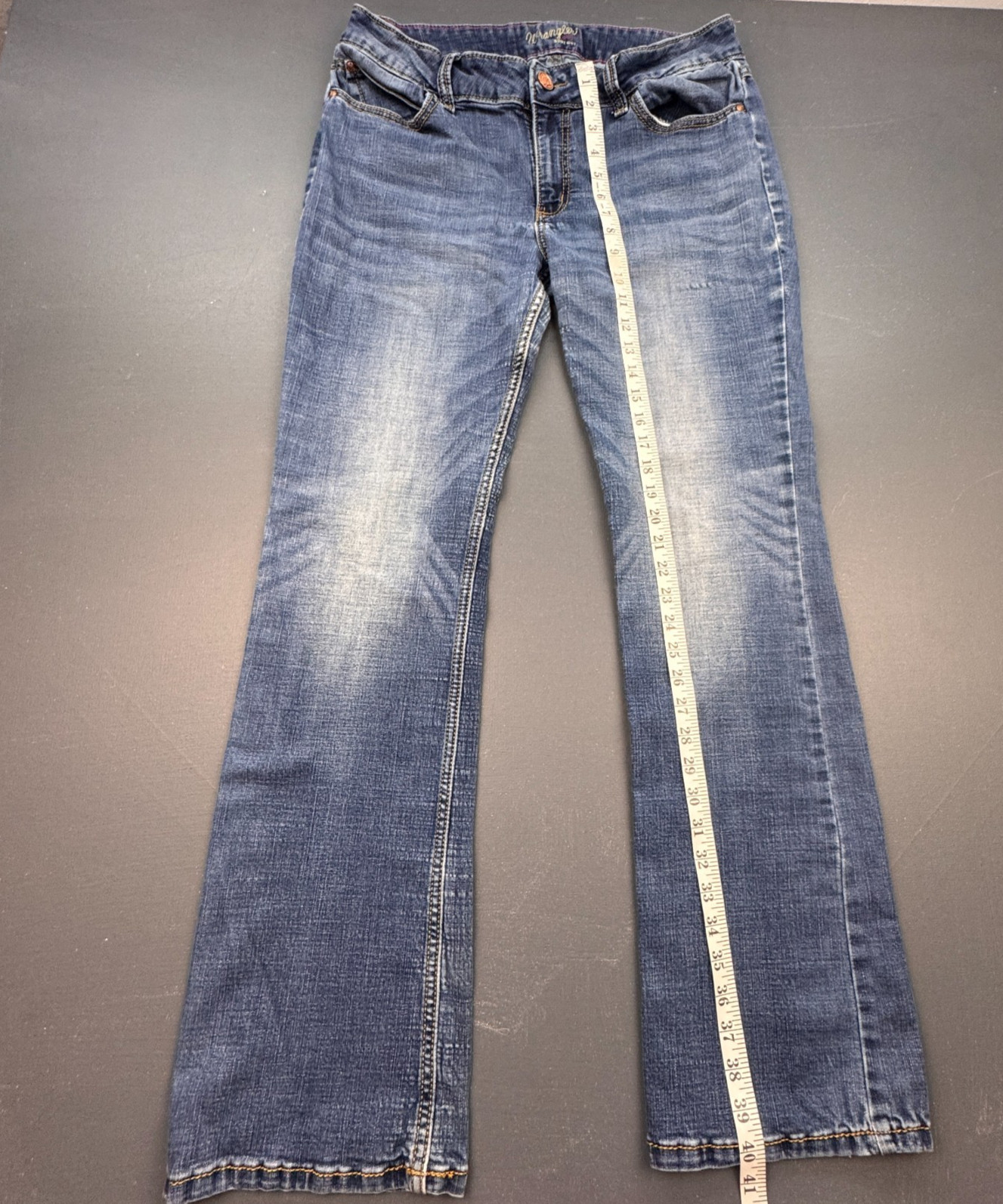 Wrangler Jeans Juniors Girls Size 15x34 Bootcut Stretch Blue Western Rodeo Y2K image 9