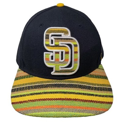 San Diego Padres MLB 47 Snapback Black Yellow Striped Flat Bill Hat One Size