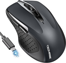 Bluetooth Mouse BT5.0/3.0 2.4G Rechargeable Wireless Mouse, 4800 DPI Optical