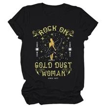Rock On Gold Dust Woman 1977 T-shirt, Vintage Stevie Nicks Gold Dust Woman Tee
