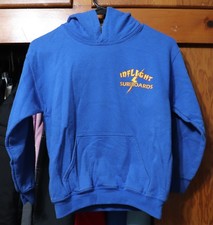 Inflight Surfboards Bolt Hoodie Pullover Blue Logo Youth Small YS
