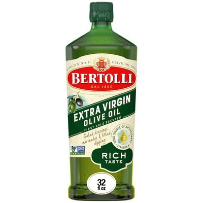 Bertolli Extra Virgin Olive Oil, Rich Taste, First Cold Pressed, Contains Pol...