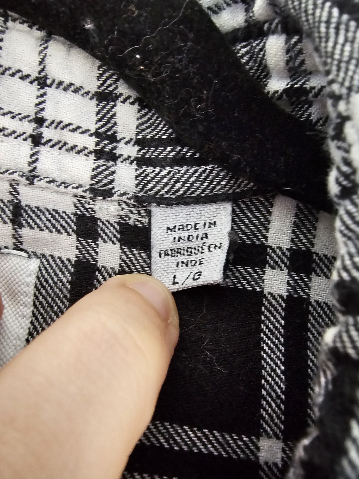 Only & Sons Men's Slim Fit Black and White Unbrushed Check Shirt Size Large image 5