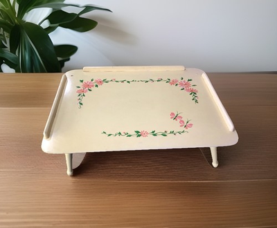 #ad 1940s GOLDEN RULE Adjustable Wooden Writing TV Tray Table Bed amp; Breakfast Tilts $79.90