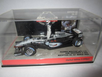 PMA Minichamps 1/43 McLaren MP4/17D 2003 Malaysia GP Kimi