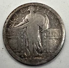 《SILVER》  1917 V-2  25C Standing Liberty Quarter *SILVER*