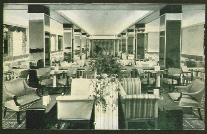 Pall Mall Room Hotel Raleigh Washington DC postcard 1944