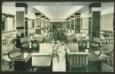 Pall Mall Room Hotel Raleigh Washington DC postcard 1944