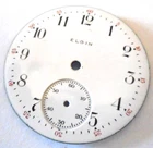 ELGIN 6 SIZE, PORCELAIN DIAL W/ RED MARKERS,  OF-HC ---  BB-332