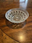 Vintage Federal Glass Windsor Clear Candy Dish Cane and Button Pattern