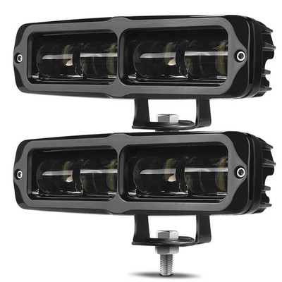 DERI 6 Inch LED Light Bar, 2PCS 6000LM Spot Slim Pods With Cutoff White 
