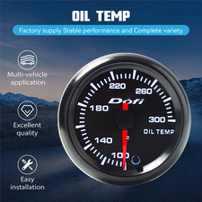 Universal 2 52mm 7 Color Oil Temperature Gauge 100-300 With Sensor 18 Npt