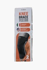 Dr. Brace Compression Breathable 2 Pack Knee Brace With Side Stabilizers XXL